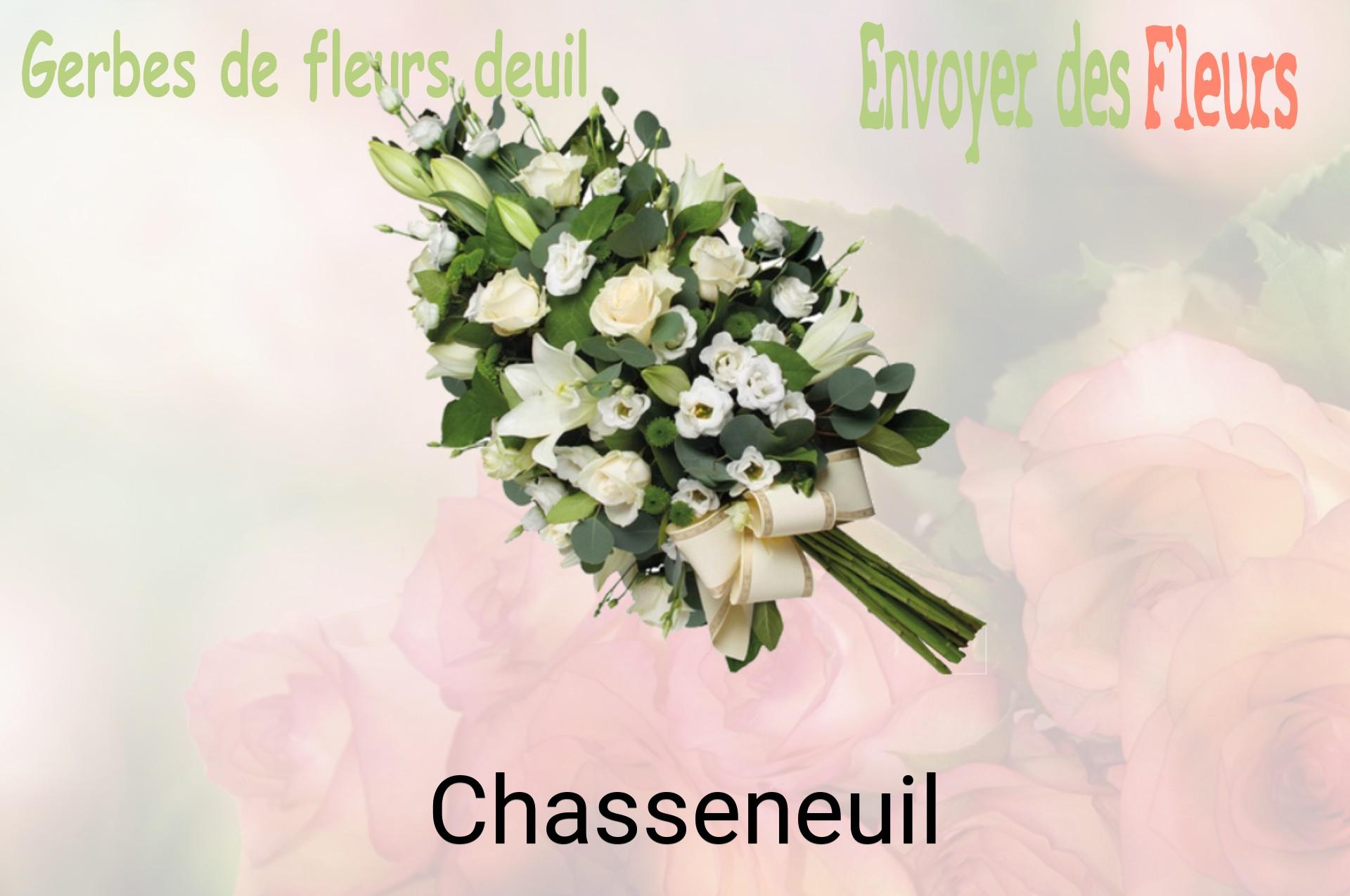 Gerbe de fleurs de deuil livrée à Chasseneuil